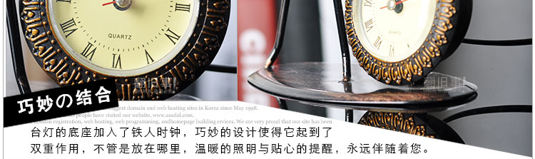 Настольная лампа с часами