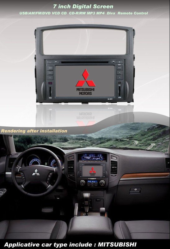 DVD    Mitsubishi Pajero  GPS , , 7'' HD -, Bluetooth, 2 GB SD Card