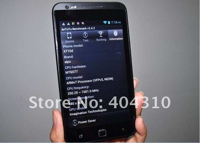 Haipai i9220 - смартфон, Android 4.0.3, MTK6577 (1.2GHz), 5.3
