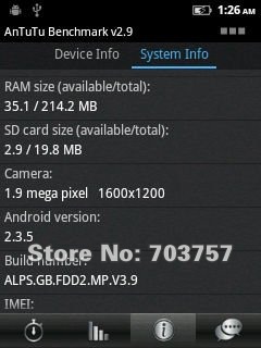 F88 - , Android 2.3.5, MTK6513, 3.2