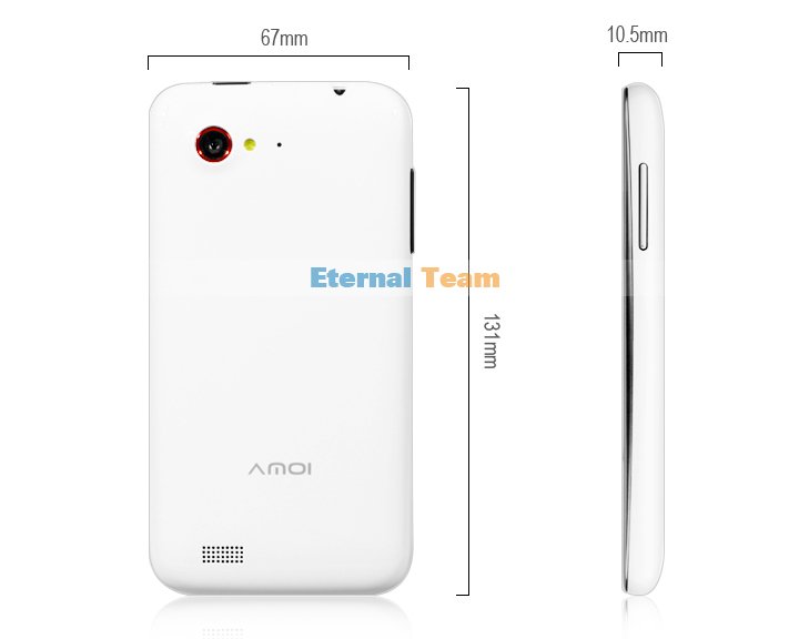 Amoi N821 - смартфон, Android 4.2.1, MTK6577 (4x1.2GHz), qHD 4.5
