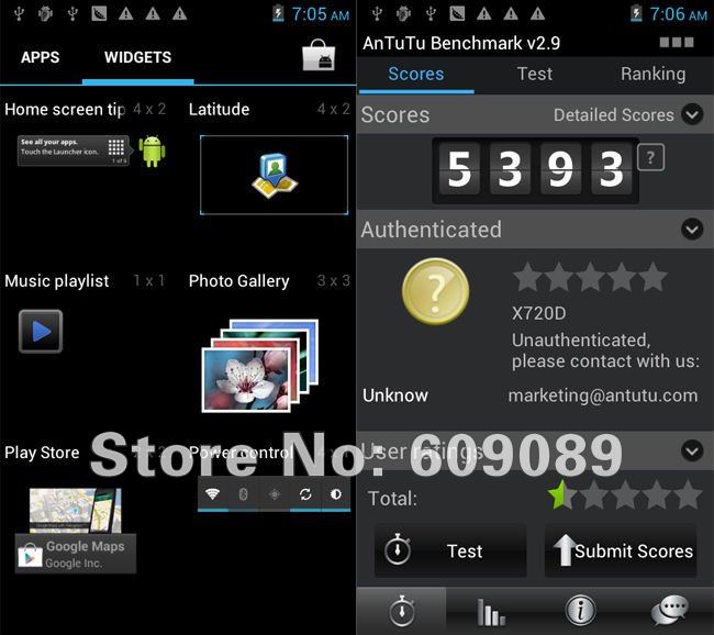 Haipai X720D - смартфон, Android 4.0.3, MTK6577 (1.2GHz), 4.7