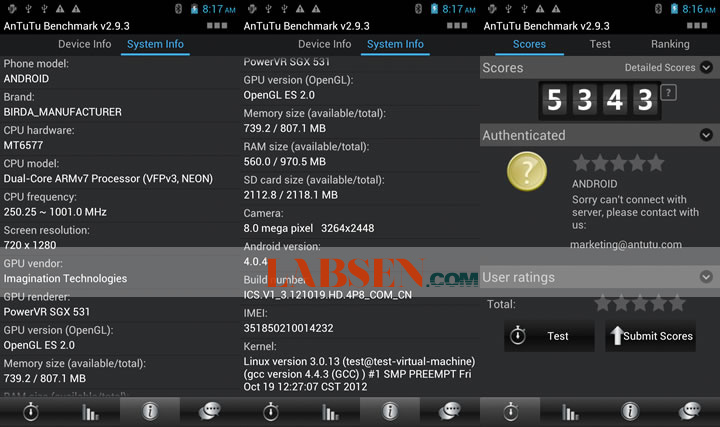 CDS CD1000 - смартфон, Android 4.0.4, MTK6577 (2x1.2GHz), HD 4.5