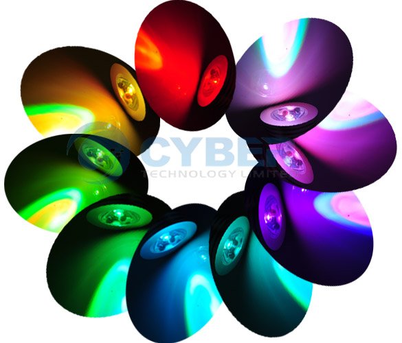 Цветная светодиодная лампа под цоколь E27 с пультом ДУ