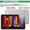 Gooweel A90X  - планшетный компьютер, Android 4.2, Allwinner A20 Dual Core Cortex A7 1.0GHz, 9.0", 1GB RAM, 8GB ROM, Wi-Fi, HDMI, OTG, основная камера 0.3МП и фронтальная камера 0.3МП