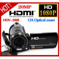 LZ HDV-200E - цифровая камера, 20MP, HD 1080P, поворотный сенсорный 3.0" TFT LCD, 12x оптический зум