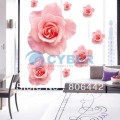 Наклейка на стену 3D в виде розы