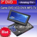 DV-T78 - портативный DVD-плеер, 7" TFT LCD, USB/Card reader, TV