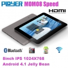 Ployer MOMO8 - планшетный компьютер, Android 4.1.1, 8" IPS, Rockchip RK3066 (2x1.6GHz), 1GB RAM, 16GB ROM, Wi-Fi, Bluetooth, HDMI, 0.3MP фронтальная камера