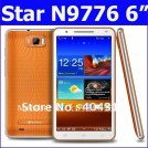 Star N9776 - смартфон, Android 4.0.4, MTK6577 (1.2GHz), 6" TFT LCD, 512MB RAM, 4GB ROM, 3G, Wi-Fi, Bluetooth, GPS, FM, 5MP задняя камера, 0.3MP фронтальная камера
