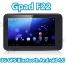 Gpad F22 - планшетный компьютер/мобильный телефон, Android 4.0.3, TFT LCD 7", MTK6575 (1GHz), 512MB RAM, 4GB ROM, GSM, 3G, GPS, Bluetooth, Wi-Fi, HDMI, 0.3MP фронтальная камера, 2MP задняя камера