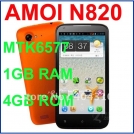 Amoi N820 - смартфон, Android 4.0.3, MTK6577 (1.2GHz), 4.5" TFT LCD, 1GB RAM, 4GB ROM, 3G, Wi-Fi, Bluetooth, GPS, 8MP задняя камера