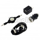 Aux кабель + Data кабель + USB сетевой адаптер + автомобильный адаптер  для IPod Touch, iPhone 
