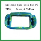 Силиконовый чехол для PS Vita, зеленый с желтым 