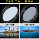 Набор: УФ фильтр 30 мм, циркулярно-поляризационный фильтр 30 мм для Canon; Nikon; Sony