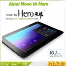 Ainol Novo 10 Hero - планшетный компьютер, Android 4.1.1, HD 10.1" IPS, Amlogic 8726-MX (2x1.6GHz), 1GB RAM, 16GB ROM, Wi-Fi, Bluetooth, HDMI, 0.3MP фронтальная камера, 2MP задняя камера
