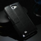 Кожаный чехол для Samsung Galaxy Note 2 с отделением для пластиковых карт и купюр, и подставкой 