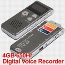 650Hr - цифровой диктофон, 4GB, OLED, USB, MP3, WAV