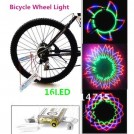 Велосипедная подсветка колеса, 16 светодиодов, 30 режимов, 3 х батарейки ААА в комплекте