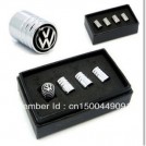 Колпачок с логотипом VW для воздушного клапана колеса, цвет черный, металл, 4шт