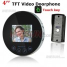 Цифровой видео-телефон двери – CCTV, 4-дюймовый ЖК дисплей, защита сенсорной кнопки от повреждений