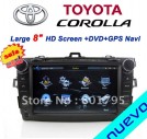 Nuevo ND-1040 - автомобильная магнитола , 8" TFT LCD, Touch Screen, GPS, WinCE 6.0, 600MHz, 128MB RAM, MP3/MP4, DVD/CD, SD/USB, TV/FM, Bluetooth для Toyota Corolla (2006-2011)