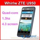 ZTE U950 - смартфон, Android 4.0.4, Nvidia Tegra 3 (4x1.3GHz), qHD 4" IPS, 1GB RAM, 4GB ROM, 3G, Wi-Fi, Bluetooth, GPS, 5MP задняя камера, 0.3MP фронтальная камера