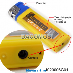 Цифровая мини-камера (зажигалка),1.3MP, 1280x960, запись видео, Micro SD / TF