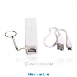 Портативное зарядное устройство на 1600mAh +  USB-кабель