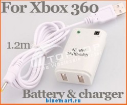 F-107 - зарядное USB-устройство + аккумулятор (3600mAh) для Xbox360